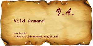 Vild Armand névjegykártya